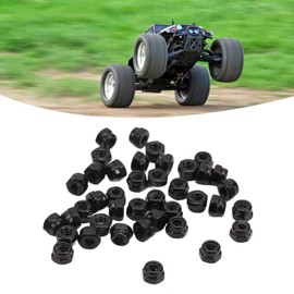 40pcs RC Wheel Lock Nut Iron M2.5 Hex Accessory Set for Traxxas 1/18 Climbing Car (Black)