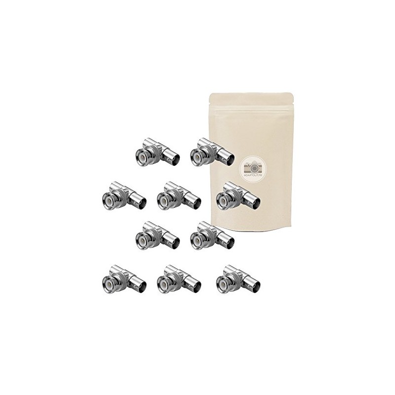 BNC T Adapter Coaxial Splitter Video Connection Pack of 10