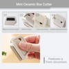 Mini Ceramic Box Cutter - Auto-Retractable 7mm Blade, Magnetic Package