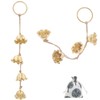 Gold Flowers Hanging Bells for Door Knob Decoration, Christmas Home