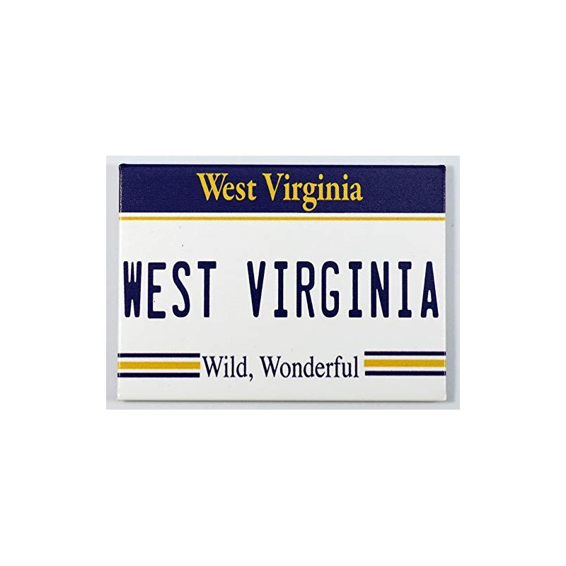 West Virginia License Plate Fridge Collector's Souvenir Magnet 2.5" X