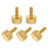 sourcing map 5 Pcs M3x10mm Flat Head Knurled Thumb Screws,