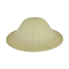Aspen Creative Amber 23092-01A Transitional Style Replacement Torchiere Glass Shade, 1-5/8" Fitter Size x 6-1/4" Height x 18" Diameter