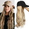 Tess Women's Long Wavy Synthetic Hair Extensions with Black Baseball
