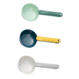 STOBAZA 3pcs Large Scoops for Dry Goods Plastic Scoops Portable Grain Scoop Multi-purpose Rice Spoons Safe Abs Material