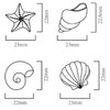 Oasis Supply Seashells and Starfish Sugar Decorations, Cupcake Toppers, 12