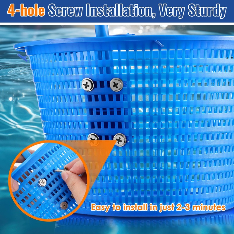 Pool Skimmer Basket Hook, Universal Skimmer Basket Handle for Inground