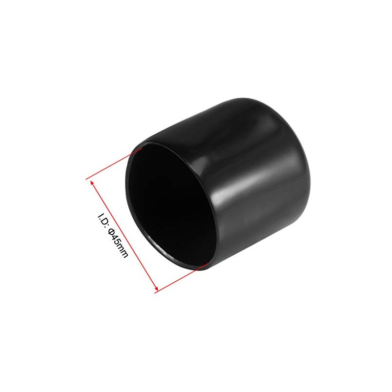 sourcing map 4pcs Rubber End Caps 45mm ID Vinyl Round