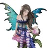 Ebros Gift Beautiful Blue Butterfly Winged Elf Pixie Fairy Sitting