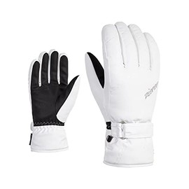 Ziener Korva Women's Ski Gloves / Winter Sports Warm Breathable White 8.5
