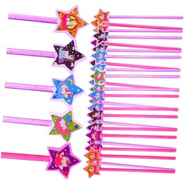 KICHOUSE Elegant Fairy Wands Set 25pcs Star Design Handheld Boys and Girls Fairy Sticks for Dress Up Playtime