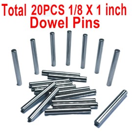 ZDingTech 20PCS 1/8 x 1 Dowel Pins,1/8 inch x 1 inch Metal Dowel pins,Shelf Pegs 1/8 inch,Bearings Alloy Steel pins Wood Bunk Bed Dowel Pins 1/8 Shelf Pins 1/8 inch Metal pins,Shelf Support Pegs.