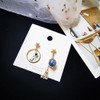 Creative Cartoon Astronaut Stud Earrings Asymmetric Spaceman Star Moon Drop