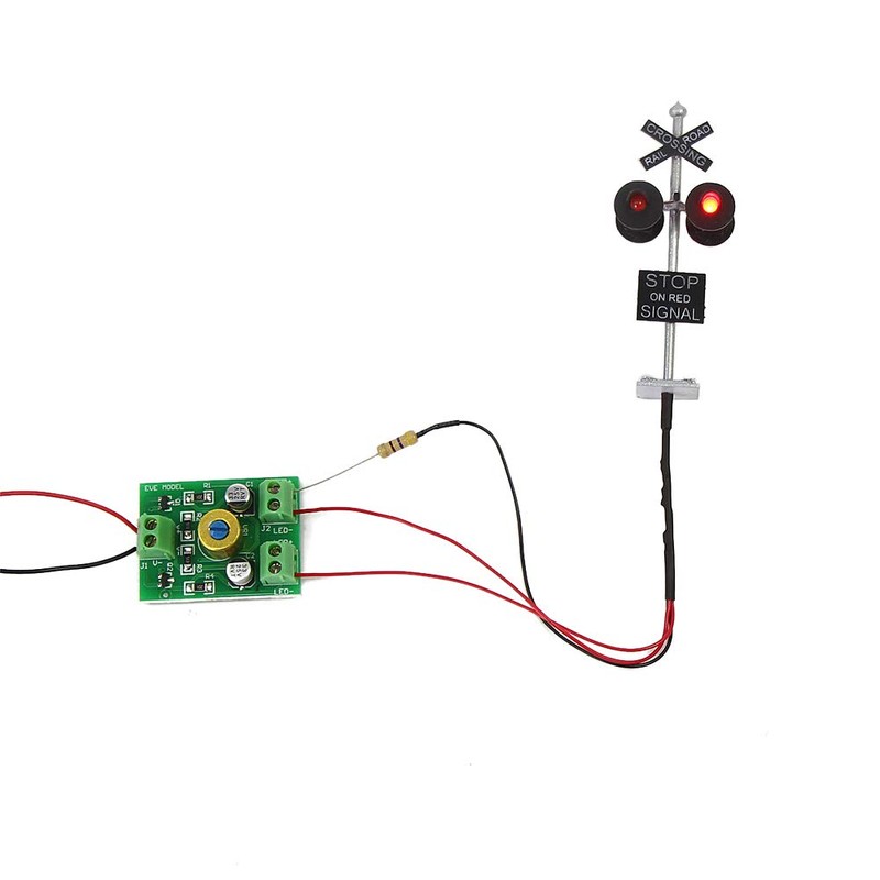 2PCS Compact Circuit Board Flasher to Flash Crossing Signals Alternately