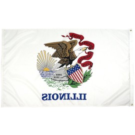 FlagSource Illinois Nylon State Flag, Made in the USA, 4x6'