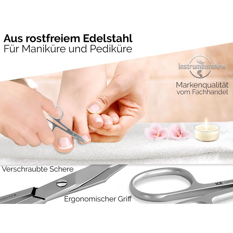 With Fine Tip For Nail Cuticles and Ingrown Nail Scissors – Stainless