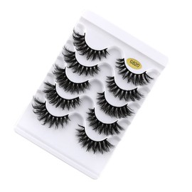 Ipetboom 5 Pairs Kiss Lashes Lashes Natural Dense Eyelashes for Women Party Date Club Look