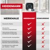 Heidemann Blackline 70913 Wireless Doorbell Receiver, Expandable, Plug-In Wireless Doorbell,