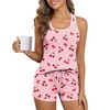 Ekouaer Womens Tank Top Pajama Set Comfy Sleeveless Sleepwear Racerback