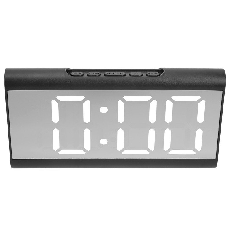 Alarm Clock LED Digital Display Mirror USB Charging Desktop Clock