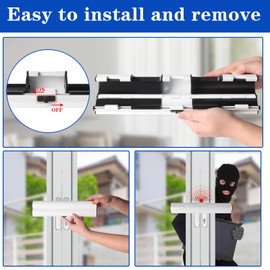 Patio Door Security Lock with Anti-Theft Alarm, High Security French Door Security Lock, Professional Patio Door Locks, Door Safety Locks for French Double Doors Conservatory Doors