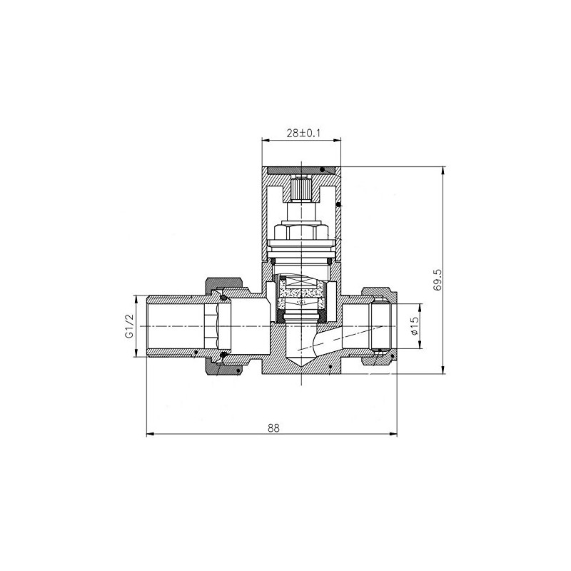iBathUK Cube Thermostatic Radiator Valve,Solid Brass,Angled Square Radiator Valve Pair,