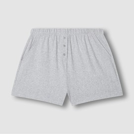 JAJU [JAJU] Women's Pointelle Short 3-Minute Lounge Pants_Melange Grey