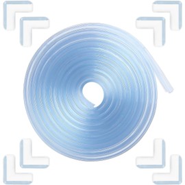 Edge Corner Protector Baby Proofing 6.6ft (2M) with 8 Corners, Clear Soft Corner Protectors, Furniture Corner Guard & Edge Safety, Edge Protector for Table and Fireplace