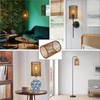 Tall Lampshade, Rattan Drum Lampshade for Table Lamps Floor Lamp,boho