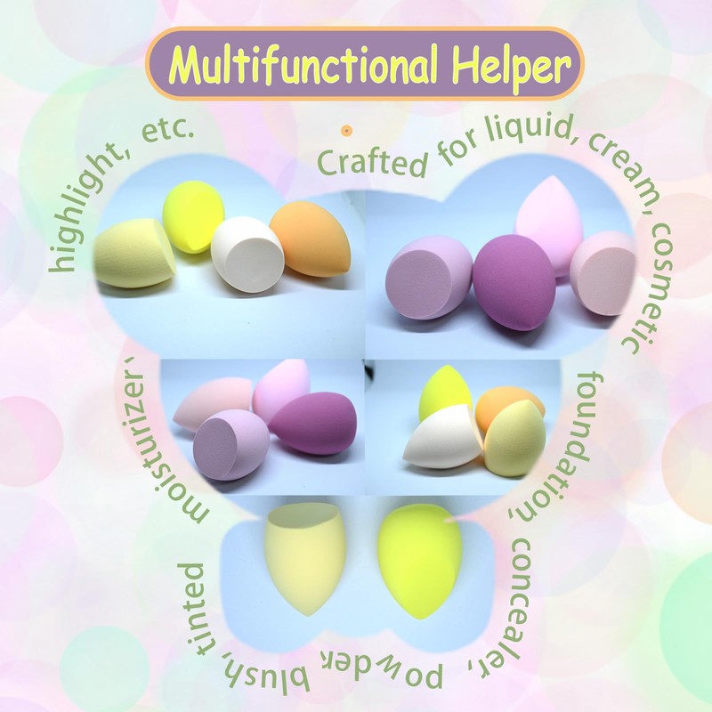 Benepoint 8Pcs Makeup Sponges For Foundation, Soft Makeup Sponge Set
