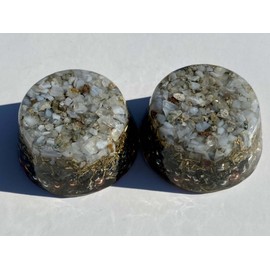 Blue Lace Agate Single Crystal Small Tower Buster Orgone Generator Energy Accumulator PERFECT GIFTING TOOL!!!! Made using Advance Harmonics Orgonite Many Beautiful Ingredients! (Blue Lace Agate)