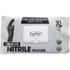 ForPro 30ct Disposable Nitrile Gloves, 4 Mil/X-Large, Black, Food Safe