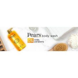 PEARS Pears Body Wash, Natural Oils C Pure & Gentle 100% Soap-Free Glycerin Cleanser for Glowing Skin, 500ml