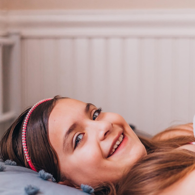 FROG SAC 3 Thin Headbands for Girls - Rhinestone Head