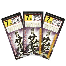 Riseway USA-004 Bakutsuri Sabiki, Bald Skin Sabiki, Set of 3, No. 6