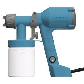 Tilswall HVLP Paint Sprayer, Ultra-Light Electric Spray Gun with 20 fl oz Detachable Cup, 2 Nozzles & 3 Patterns, Perfect for Furniture, Cabinets, Fence, Walls, Doors, Garden & DIY, Blue