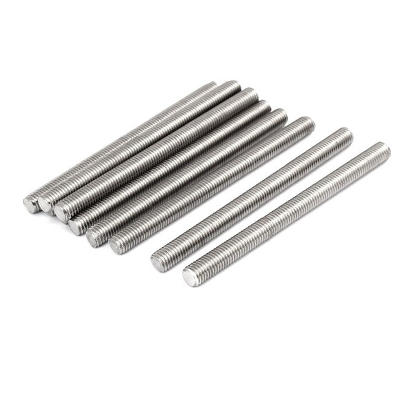sourcing map 304 Stainless Steel Full Threaded Rod Stud Bolt