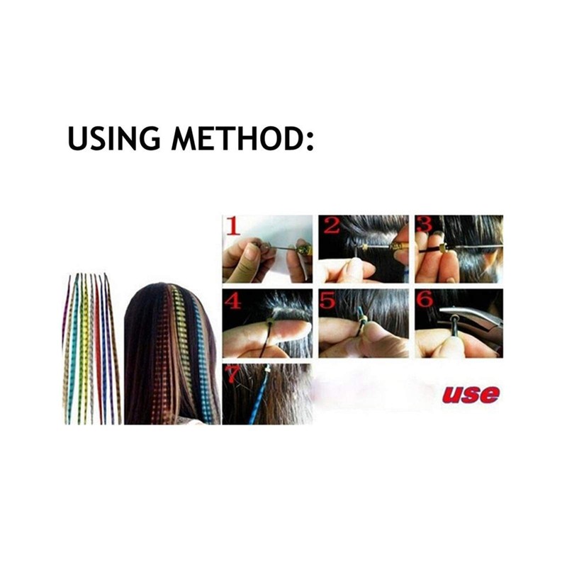 LSNDF Pre-Loaded Silicone Nano Ring Beads Hair Extensions Nano Lined