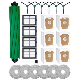 24 Pcs Accessories Kit for iRobot Roomba Plus 405 Combo/505 Combo/507 Combo Robot Vacuum Cleaner: 1 Main Brush, 6 Dust Bags, 6 Mop Pads, 4 Filters, 6 Side Brushes and 1Cleaning Brush(400/500 Series)