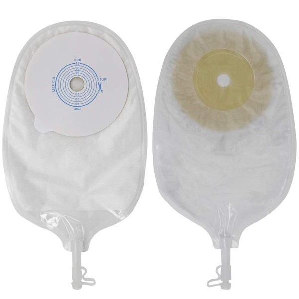 Urostomy Supplies Medicals Drainable Pouch Ostomy Stoma Bags One Piece System Cut-to-Fit（Max Cut 45mm）10PCS