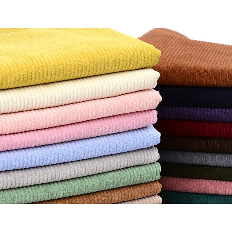 Corduroy Fabric Solid Plain Thick DIY Sewing Crafts Materials Stretch
