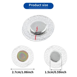 20 Pairs Magnetic Snap for Sewing, Invisible Sew in PVC Hidden Purse Closure Fastener Magnetic Snap Button for Crafting Handbag Clothing Bib, DIY Accessories Sewing Tools