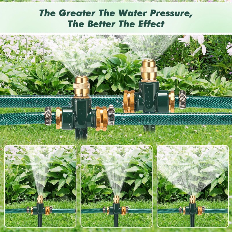 Landical Above Ground Irrigation Garden Sprinkler System 3 Pack Lawn