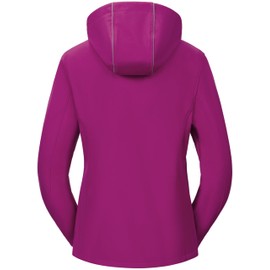 Pursky Waterproof Jacket Women Windbreaker Women's Jackets For Rain Ladies Softshell Full Zip Windbreaker With Hood Purple S