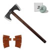 WICING Splitting Axe, 23.6 Inch Double Bit Axe, Beech Handle