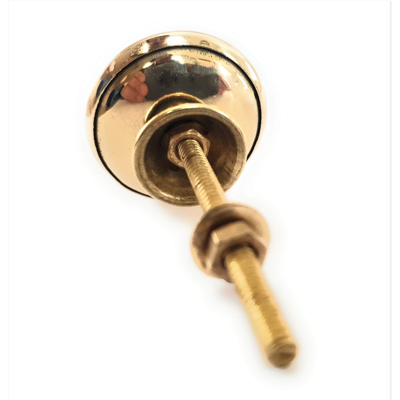 French Furniture Fittings Set of 6 Brass Knobs Kitchen Cabinet