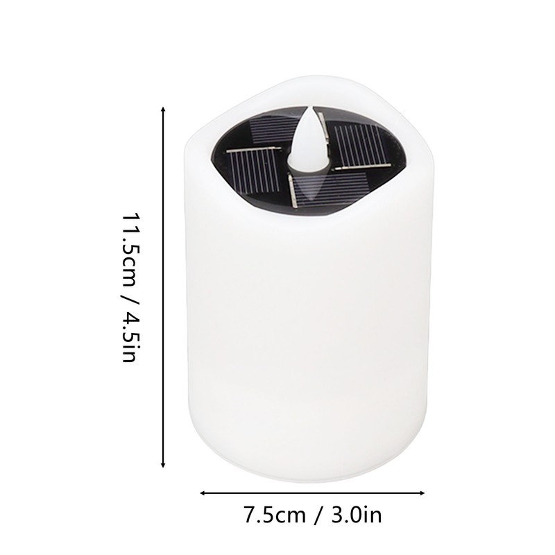 4Pcs Solar Powered LED Candle Light Yellow Flicker Tea Lamp
