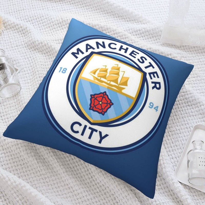Manchester Home Throw Pillow Case Couch Sofa Bedroom Decorative Square