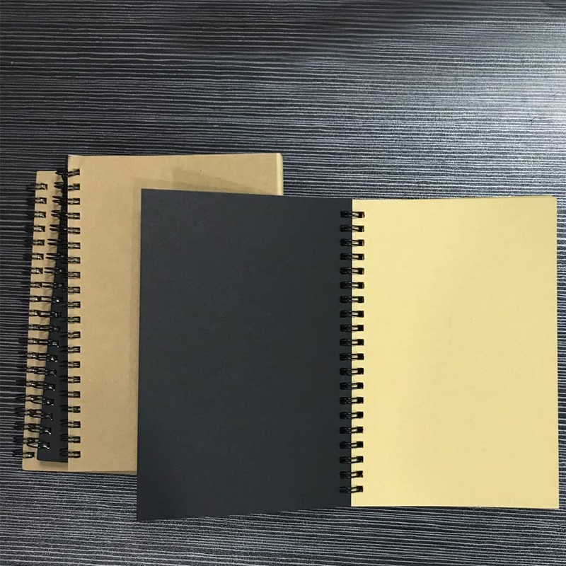 ZAYOIZY Spiral Bound Sketch Book Kraft Paper Sketch Pad Unlined
