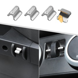 Jimen 4PCS Center Console Window Switch Button Trim Cover Compatible with Jeep Wrangler JK & JKU 2007-2011 (Silver)
